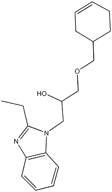 1-(3-cyclohexen-1-ylmethoxy)-3-(2-ethyl-1H-benzimidazol-1-yl)-2-propanol Structure