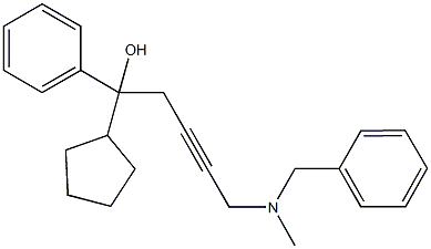 5-[benzyl(methyl)amino]-1-cyclopentyl-1-phenyl-3-pentyn-1-ol Structure