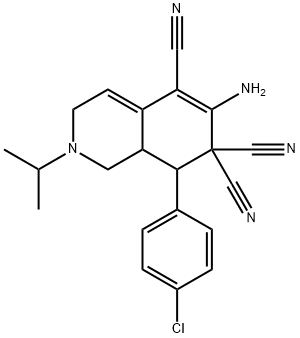6-amino-8-(4-chlorophenyl)-2-isopropyl-2,3,8,8a-tetrahydro-5,7,7(1H)-isoquinolinetricarbonitrile|