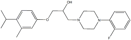 1-[4-(2-fluorophenyl)-1-piperazinyl]-3-(4-isopropyl-3-methylphenoxy)-2-propanol Structure