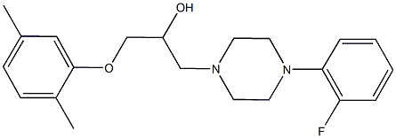 1-(2,5-dimethylphenoxy)-3-[4-(2-fluorophenyl)-1-piperazinyl]-2-propanol,439130-65-1,结构式