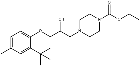 ethyl 4-[3-(2-tert-butyl-4-methylphenoxy)-2-hydroxypropyl]-1-piperazinecarboxylate Structure