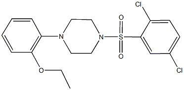 2-{4-[(2,5-dichlorophenyl)sulfonyl]-1-piperazinyl}phenyl ethyl ether Struktur