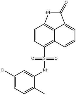 N-(5-chloro-2-methylphenyl)-2-oxo-1,2-dihydrobenzo[cd]indole-6-sulfonamide 化学構造式