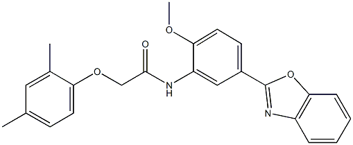 N-[5-(1,3-benzoxazol-2-yl)-2-methoxyphenyl]-2-(2,4-dimethylphenoxy)acetamide Structure