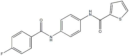 N-{4-[(4-fluorobenzoyl)amino]phenyl}-2-thiophenecarboxamide,439136-38-6,结构式