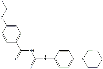 N-(4-ethoxybenzoyl)-N'-[4-(1-piperidinyl)phenyl]thiourea Struktur