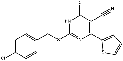 439808-31-8 2-[(4-chlorobenzyl)sulfanyl]-6-oxo-4-(2-thienyl)-1,6-dihydro-5-pyrimidinecarbonitrile