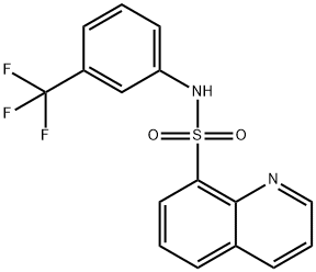 N-[3-(trifluoromethyl)phenyl]-8-quinolinesulfonamide Struktur