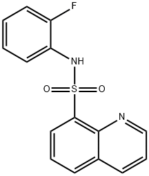 N-(2-fluorophenyl)-8-quinolinesulfonamide Struktur