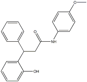 3-(2-hydroxyphenyl)-N-(4-methoxyphenyl)-3-phenylpropanamide Structure