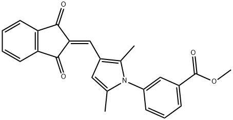 methyl 3-{3-[(1,3-dioxo-1,3-dihydro-2H-inden-2-ylidene)methyl]-2,5-dimethyl-1H-pyrrol-1-yl}benzoate Structure