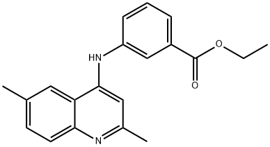 ethyl 3-[(2,6-dimethylquinolin-4-yl)amino]benzoate Structure