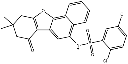 2,5-dichloro-N-(9,9-dimethyl-7-oxo-7,8,9,10-tetrahydronaphtho[1,2-b][1]benzofuran-5-yl)benzenesulfonamide Structure