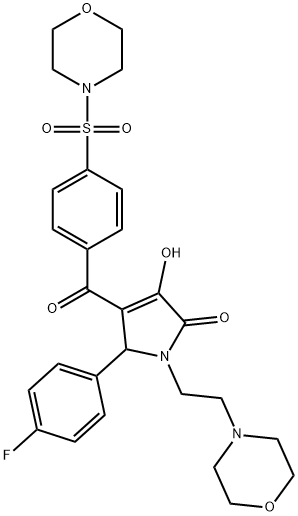 5-(4-fluorophenyl)-3-hydroxy-1-[2-(4-morpholinyl)ethyl]-4-[4-(4-morpholinylsulfonyl)benzoyl]-1,5-dihydro-2H-pyrrol-2-one 结构式