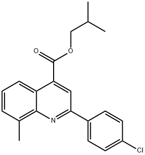 isobutyl 2-(4-chlorophenyl)-8-methyl-4-quinolinecarboxylate Structure
