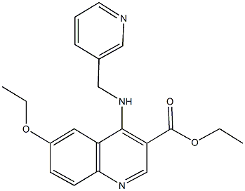 440090-83-5 ethyl 6-ethoxy-4-[(3-pyridinylmethyl)amino]-3-quinolinecarboxylate