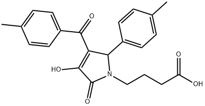 4-[3-hydroxy-4-(4-methylbenzoyl)-5-(4-methylphenyl)-2-oxo-2,5-dihydro-1H-pyrrol-1-yl]butanoic acid,440091-84-9,结构式