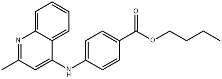 butyl 4-[(2-methyl-4-quinolinyl)amino]benzoate Structure