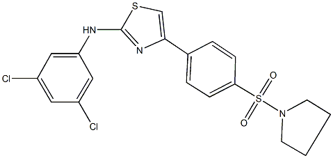 N-(3,5-dichlorophenyl)-4-[4-(1-pyrrolidinylsulfonyl)phenyl]-1,3-thiazol-2-amine Structure