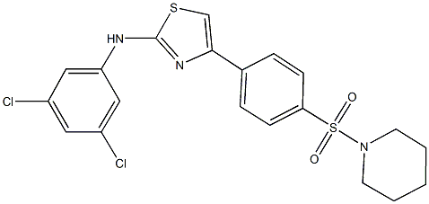 N-(3,5-dichlorophenyl)-4-[4-(1-piperidinylsulfonyl)phenyl]-1,3-thiazol-2-amine Struktur