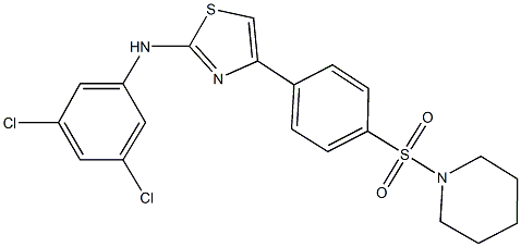 N-(3,5-dichlorophenyl)-4-[4-(1-piperidinylsulfonyl)phenyl]-1,3-thiazol-2-amine,440110-39-4,结构式