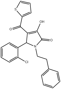 440113-33-7 5-(2-chlorophenyl)-3-hydroxy-1-(2-phenylethyl)-4-(2-thienylcarbonyl)-1,5-dihydro-2H-pyrrol-2-one