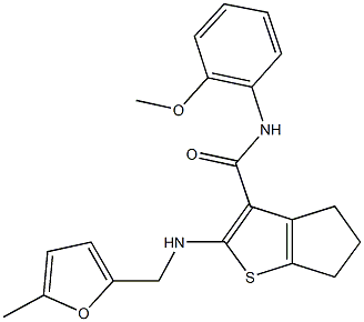 N-(2-methoxyphenyl)-2-{[(5-methyl-2-furyl)methyl]amino}-5,6-dihydro-4H-cyclopenta[b]thiophene-3-carboxamide,440627-65-6,结构式