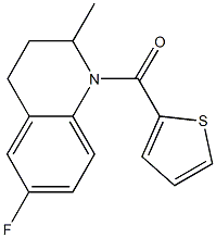 6-fluoro-2-methyl-1-(2-thienylcarbonyl)-1,2,3,4-tetrahydroquinoline Structure
