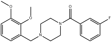 1-(2,3-dimethoxybenzyl)-4-(3-fluorobenzoyl)piperazine,441314-55-2,结构式