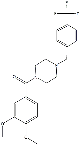 1-(3,4-dimethoxybenzoyl)-4-[4-(trifluoromethyl)benzyl]piperazine,441314-59-6,结构式