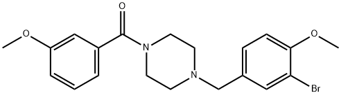 1-(3-bromo-4-methoxybenzyl)-4-(3-methoxybenzoyl)piperazine Structure