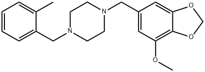 1-[(7-methoxy-1,3-benzodioxol-5-yl)methyl]-4-(2-methylbenzyl)piperazine Structure