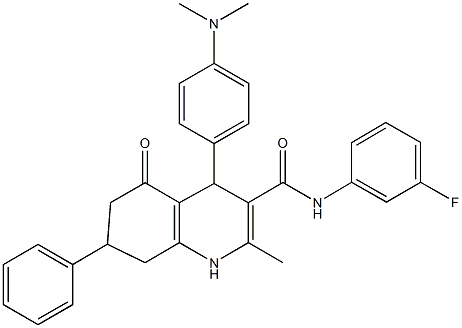 4-[4-(dimethylamino)phenyl]-N-(3-fluorophenyl)-2-methyl-5-oxo-7-phenyl-1,4,5,6,7,8-hexahydro-3-quinolinecarboxamide|