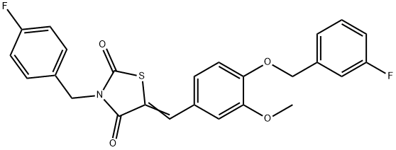 441739-18-0 3-(4-fluorobenzyl)-5-{4-[(3-fluorobenzyl)oxy]-3-methoxybenzylidene}-1,3-thiazolidine-2,4-dione