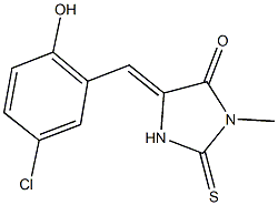 5-(5-chloro-2-hydroxybenzylidene)-3-methyl-2-thioxo-4-imidazolidinone Structure