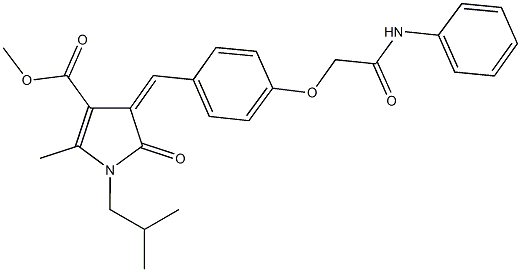 methyl 4-[4-(2-anilino-2-oxoethoxy)benzylidene]-1-isobutyl-2-methyl-5-oxo-4,5-dihydro-1H-pyrrole-3-carboxylate,441745-20-6,结构式