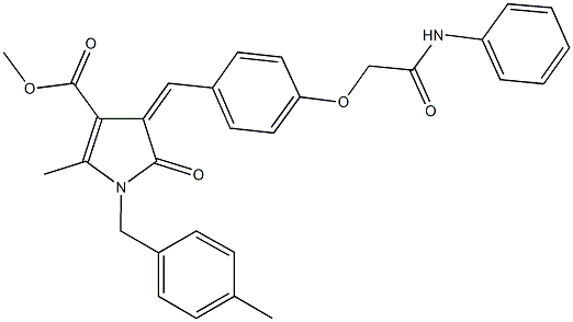 methyl 4-[4-(2-anilino-2-oxoethoxy)benzylidene]-2-methyl-1-(4-methylbenzyl)-5-oxo-4,5-dihydro-1H-pyrrole-3-carboxylate Structure