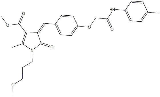 methyl 1-(3-methoxypropyl)-2-methyl-5-oxo-4-{4-[2-oxo-2-(4-toluidino)ethoxy]benzylidene}-4,5-dihydro-1H-pyrrole-3-carboxylate|