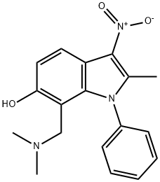 7-[(dimethylamino)methyl]-3-nitro-2-methyl-1-phenyl-1H-indol-6-ol|