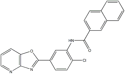 N-(2-chloro-5-[1,3]oxazolo[4,5-b]pyridin-2-ylphenyl)-2-naphthamide|