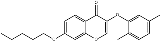 3-(2,5-dimethylphenoxy)-7-(pentyloxy)-4H-chromen-4-one Structure