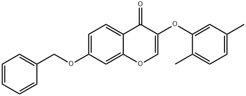 7-(benzyloxy)-3-(2,5-dimethylphenoxy)-4H-chromen-4-one Struktur