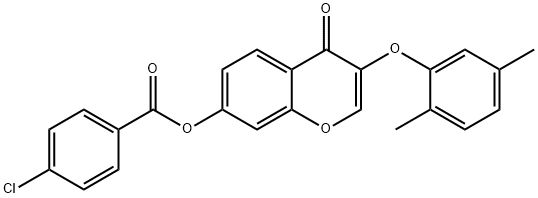 3-(2,5-dimethylphenoxy)-4-oxo-4H-chromen-7-yl 4-chlorobenzoate|