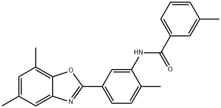 N-[5-(5,7-dimethyl-1,3-benzoxazol-2-yl)-2-methylphenyl]-3-methylbenzamide Structure