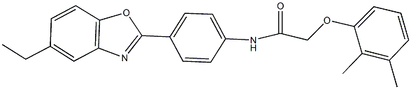 2-(2,3-dimethylphenoxy)-N-[4-(5-ethyl-1,3-benzoxazol-2-yl)phenyl]acetamide,442522-59-0,结构式