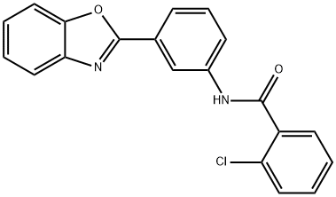 N-[3-(1,3-benzoxazol-2-yl)phenyl]-2-chlorobenzamide Struktur