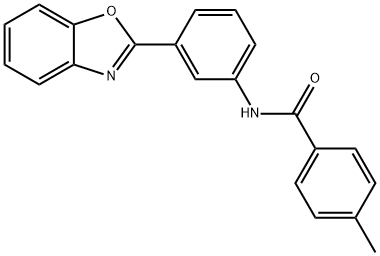 N-[3-(1,3-benzoxazol-2-yl)phenyl]-4-methylbenzamide,442524-48-3,结构式