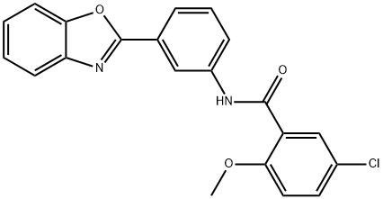 N-[3-(1,3-benzoxazol-2-yl)phenyl]-5-chloro-2-methoxybenzamide Structure