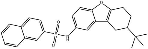 N-(8-tert-butyl-6,7,8,9-tetrahydrodibenzo[b,d]furan-2-yl)-2-naphthalenesulfonamide Struktur